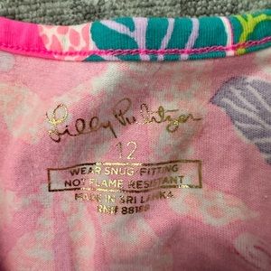 Lily Pulitzer Long sleeve pjs- worn once.